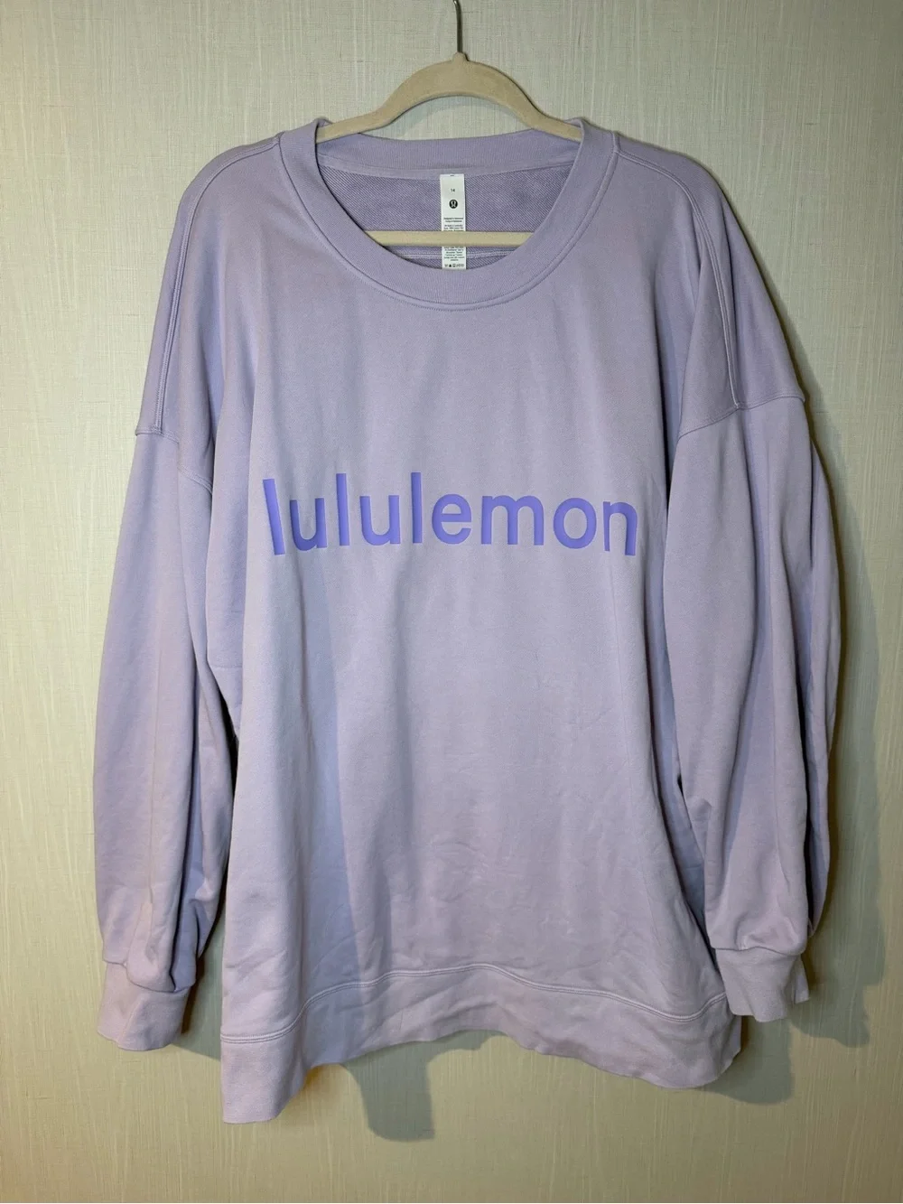 Lululemon Perfectly Oversized Graphic Crewneck in Lilac Smoke 14